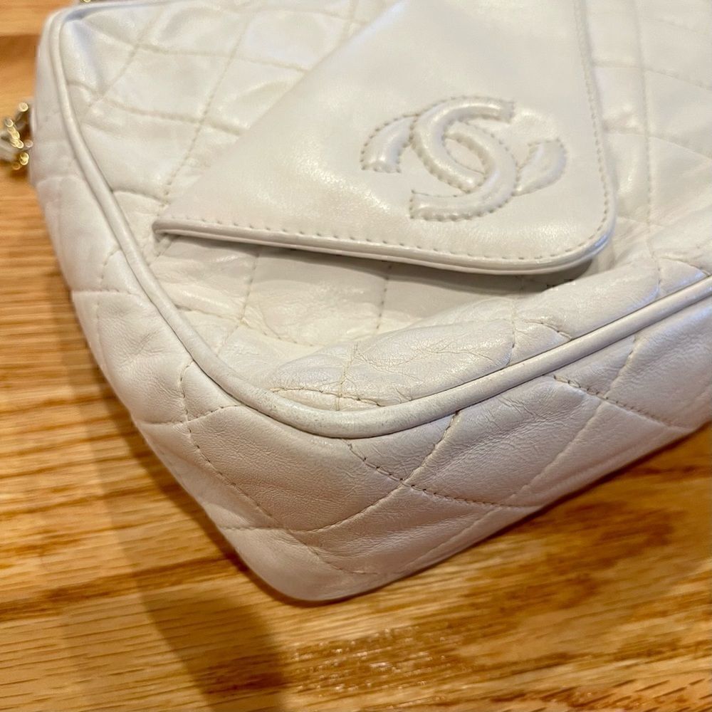 Chanel White Ivory Camera Bag Crossbody - Picture 8 of 13